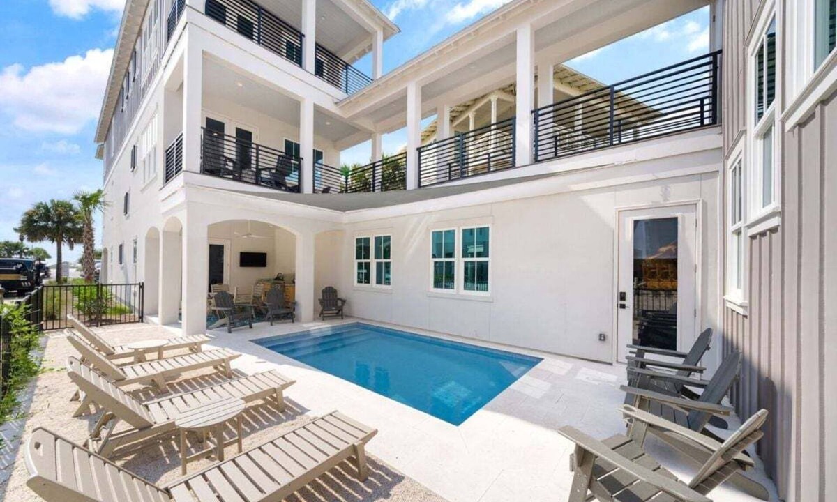 WaterSound West Beach House | Big Beach Watch: Walk to Beach Access - Private Pool - Sleeps 21