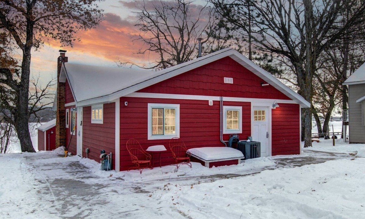 Clear Lake House | Cozy Red Cabin on Briggs Lake