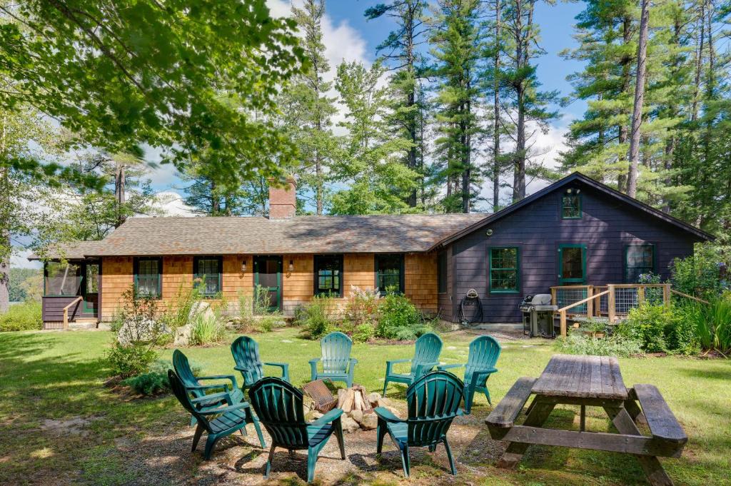 Center Lovell House | Dock & Beach Access! Waterfront Home on Kezar Lake