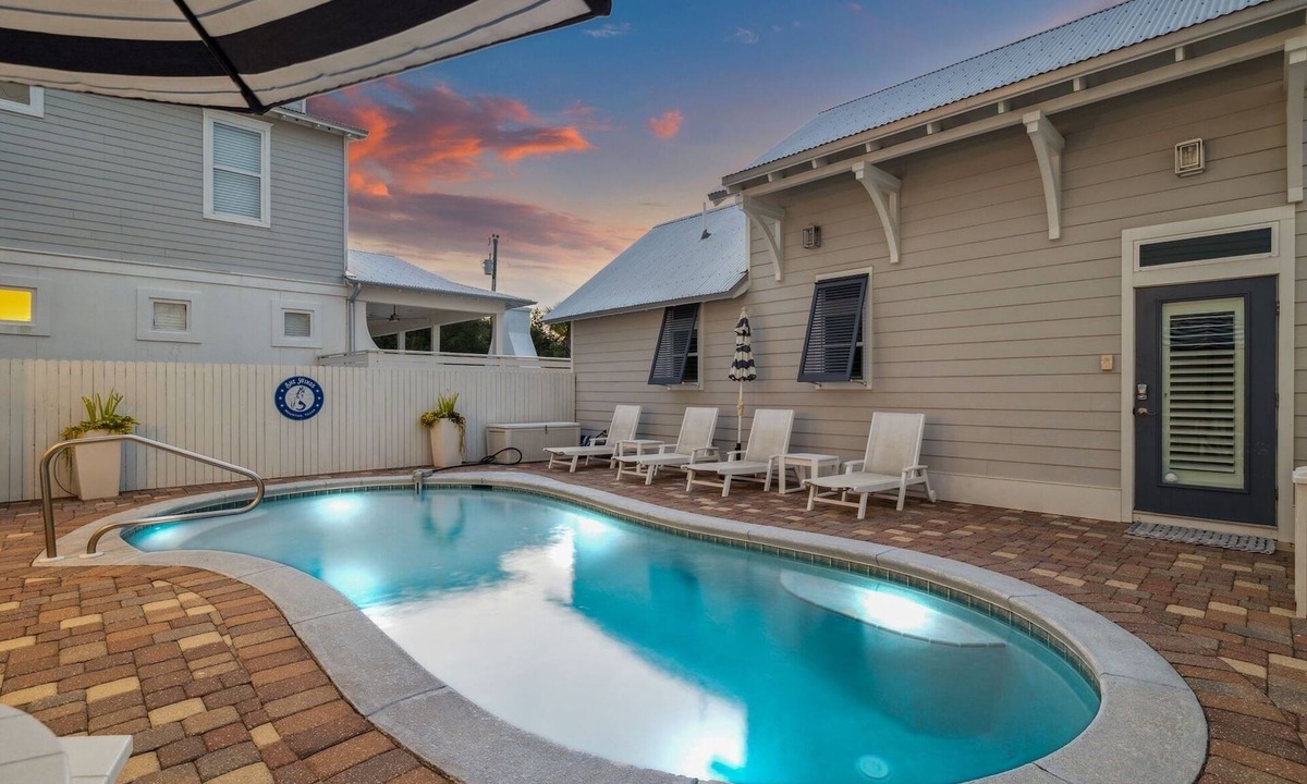 San Juan House | Fall Getaways Available! Gulf Views! Private Pool! Steps from the Beach! 7 Adult Bikes!