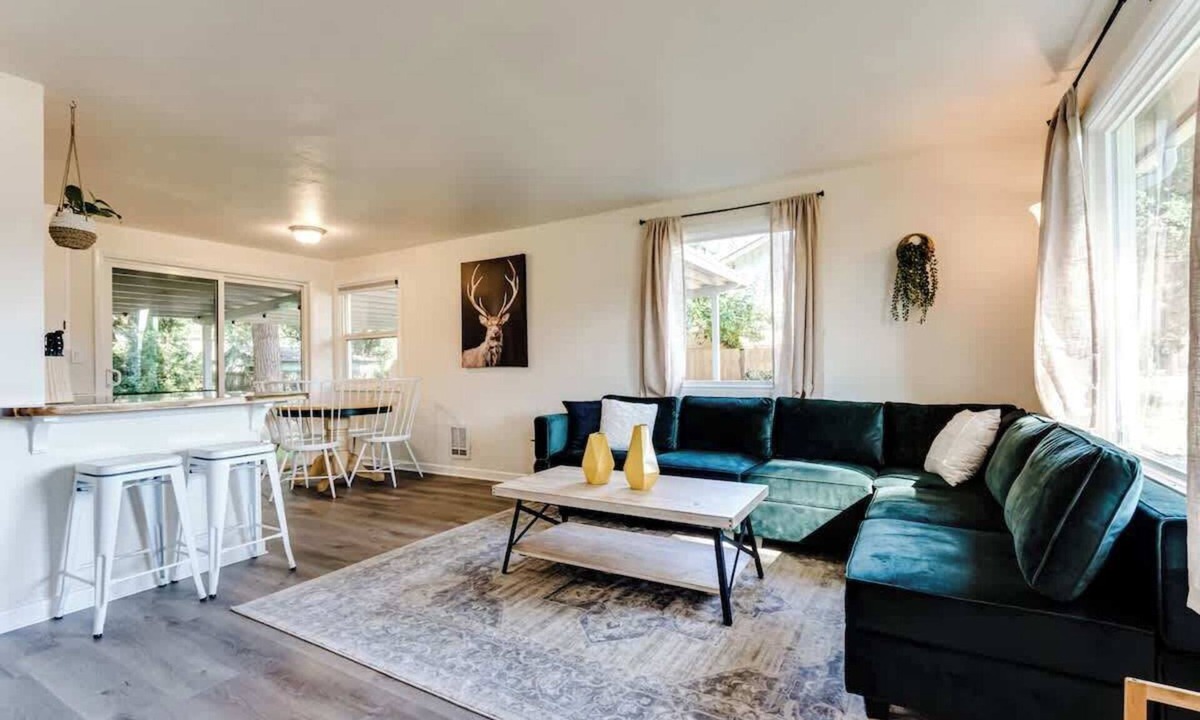 Bethel-Danebo House | Fir-Grove Retreat-Stylish Home in Tranquil Setting