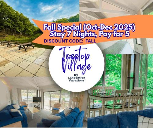 Village of Four Seasons House | Lakefront Treetop Village 3BD3BADeckPool-6PP