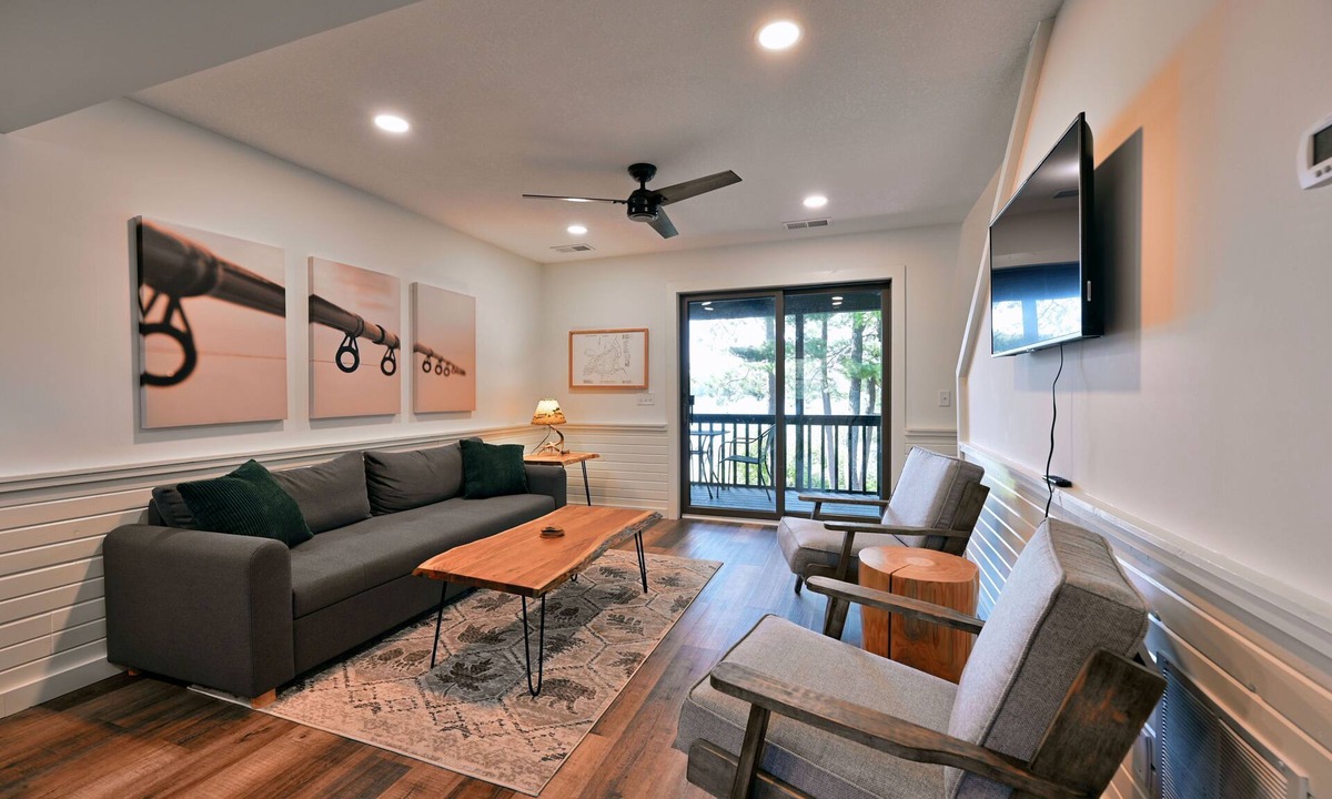 Webb Lake Condo | Lakeside Mudding Bear Condo: Beach, Sauna, Club Room, Private Balcony
