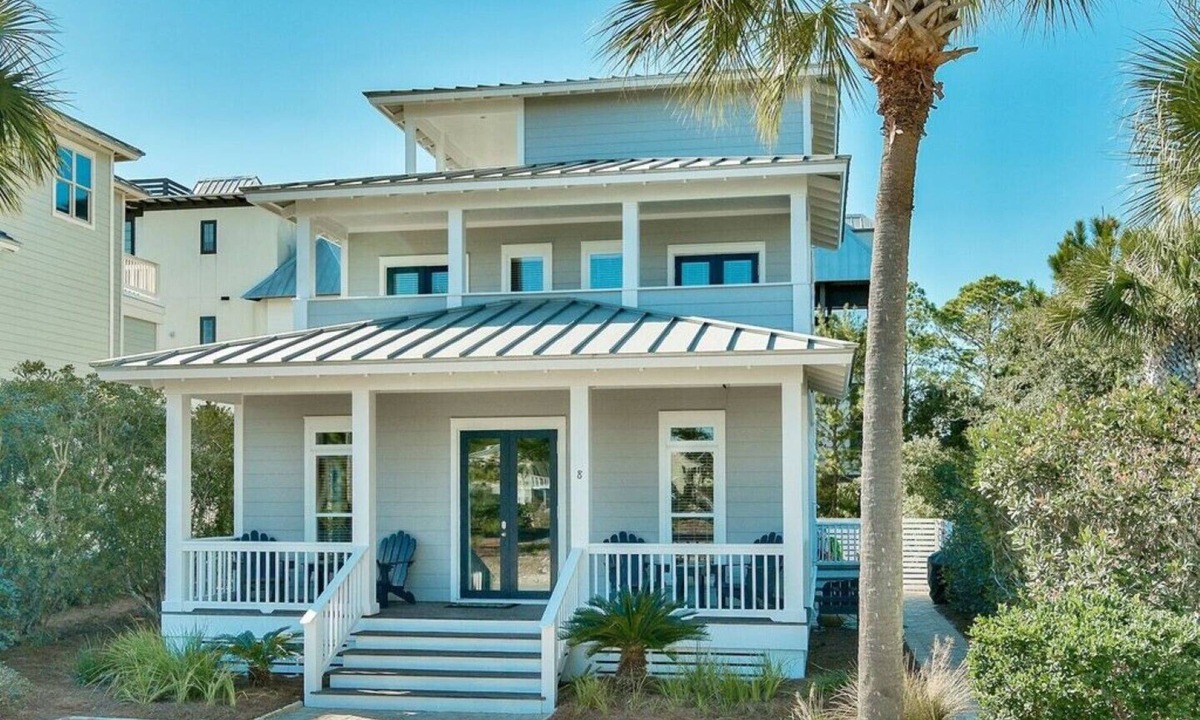 Seagrove Beach House | Pickle Ball Court! Beach side of 30A.just steps from the white sand!