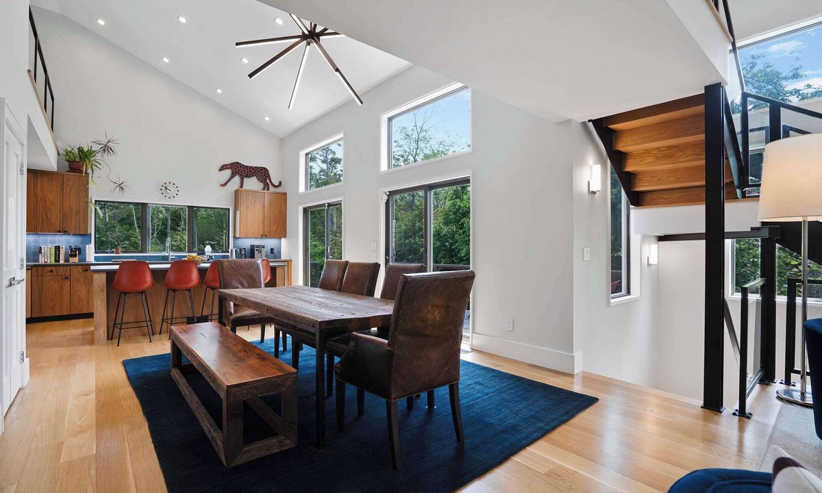 Southold House | Sunset Perch, Modern Southold Home with Rooftop Deck and Heated Pool