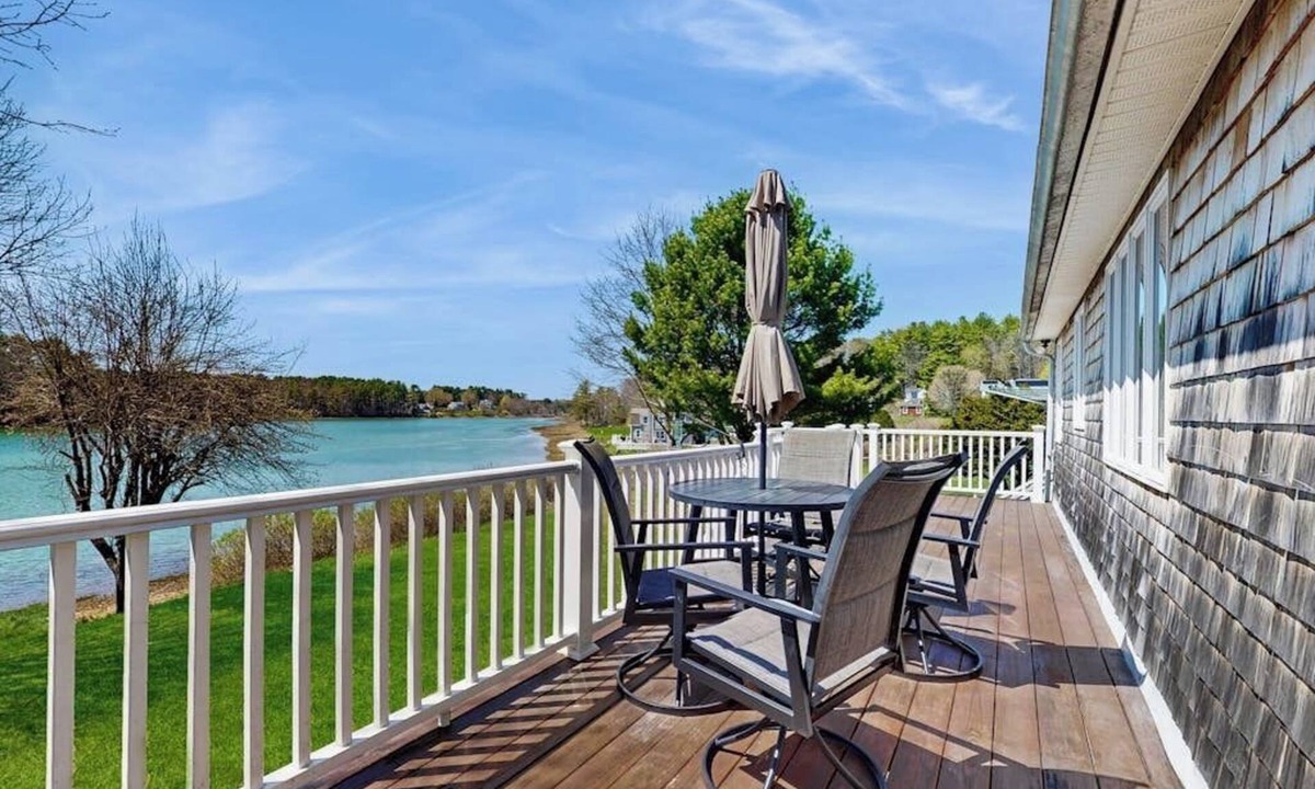 York Harbor House | Tranquil waterfront home with stunning views, a spacious deck, and a BBQ grill