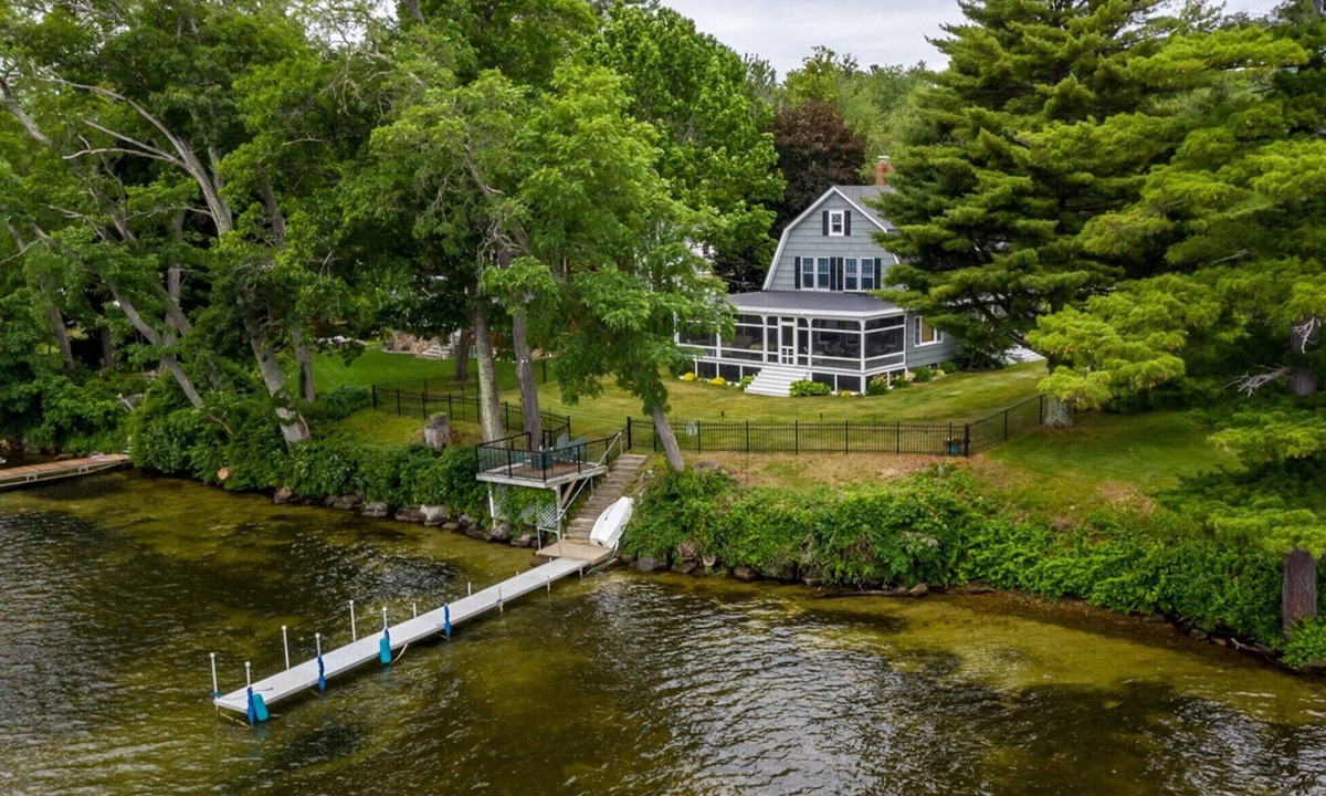 Melvin Village House | Winnipesaukee waterfront escape with private dock and guest cottage