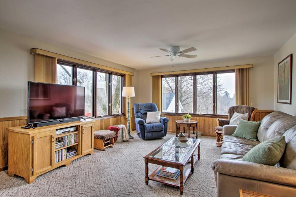 Merrimac House | Wisconsin River Valley Farmhouse: Fire Pit & View