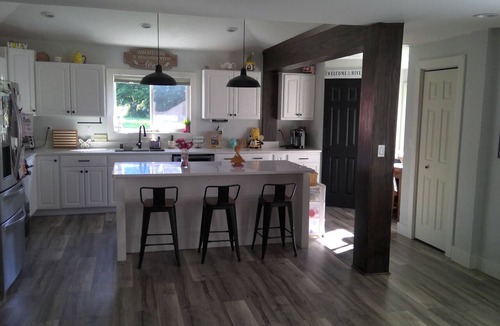 Beaver Dam House | 2 bed, 2 bath home on 5 acres with a garage, saltwater pool, firepit, and more!