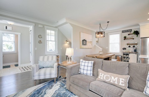 Seabrook House | 5 Min Walk to Beach, Dining, & Shops, PVT Hot Tub + Fenced Yard, Dog Friendly
