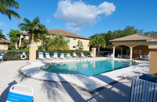 Bradenton Apartment | 6715-204 Beautiful Veranda with golf next to the pool