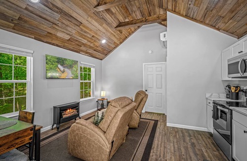 Fort Payne Cabin | Black Bear Cave at Woodland Retreat at DeSoto | King Bed | Walking Ramp | Wi-Fi