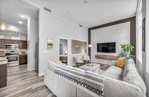 Gateway District Apartment | Central Flat with Pool, Sauna, Rooftop Deck, Gym
