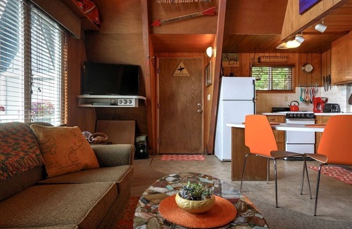 Otter Rock Cabin | Charming A Frame Nestled Amidst Trees in Otter Rock, Oregon