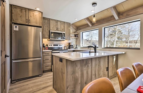 Frisco Condo | Chic Condo w/Fireplace: Walk to Main St Frisco!
