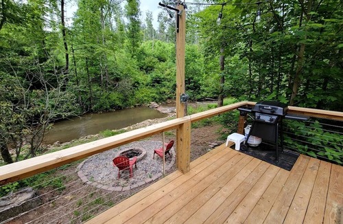 Purlear House | Cool A-Frame on Creek in Purlear, North Carolina