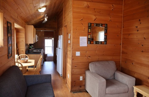 Preston House | Cozy Log Cabin with AC - within Strawberry Park Resort Campground