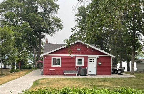 Clear Lake House | Cozy Red Cabin on Briggs Lake