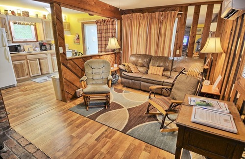 Fleetwood Cottage | Discover tranquility at Creekside Waterfalls, a cozy 1-bedroom cabin in Fleetwood, NC.