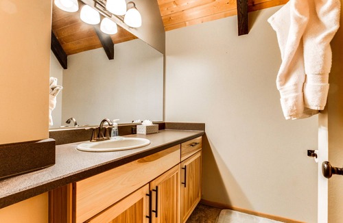 Black Butte Ranch House | Dog-friendly A-frame-inspired home on 1/2 acre with pools, hot tubs & sauna