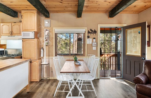 Mountain Club Cabin | Easy Walk to Downtown Whiskey Row. A Log Cabin in the Pines.