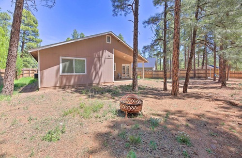 Torreon House | Fenced Yard, Fire Pit: Quiet Show Low Home!