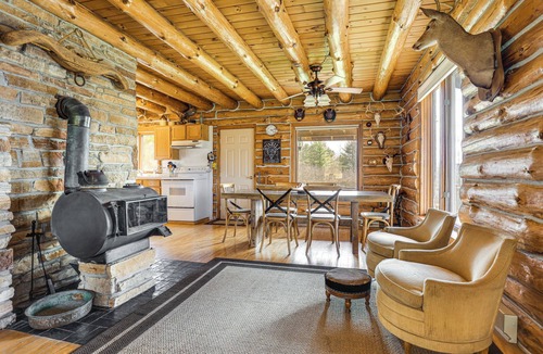 Hornell Cabin | Fish & Hike on 180 Acres! Log Cabin in Almond