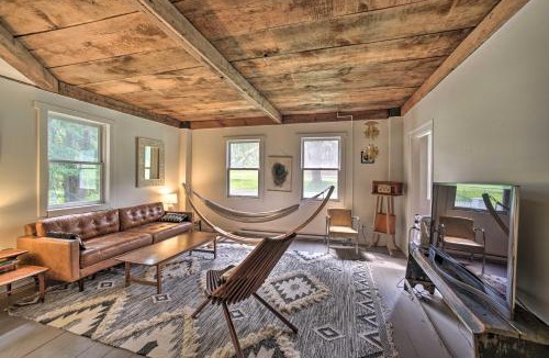 Meredith House | Game Room & Fire Pit: Peaceful Catskills Farmhouse