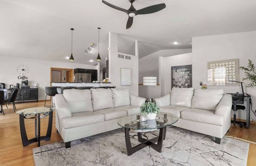 Sun Prairie House | Game Room - King Suite - Theatre Room - Fireplace