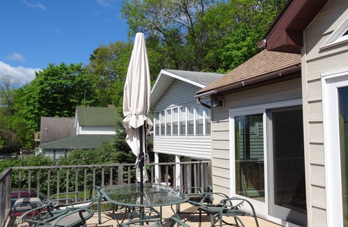 Lake Nebagamon House | Lake Nebagamon lake front home with private dock, short walk from Dairy Queen.