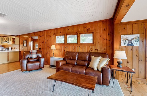 Naples Cabin | Lakefront home on Brandy Pond with firepit & gas fireplace - steps to beach