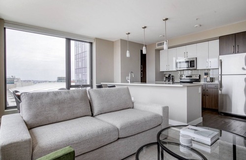 West End Apartment | Luxe North Station 2BR w/Gym & W/D, walk to T & Shops, by Blueground