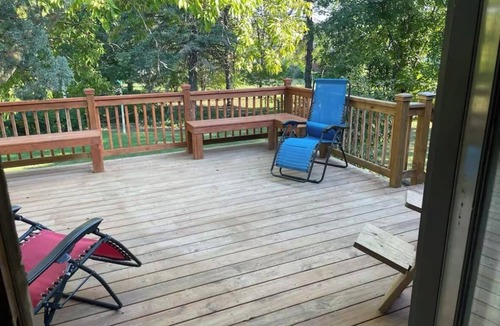 Brookings House | Mid-century Modern Home with Large Deck and Cozy Living Area