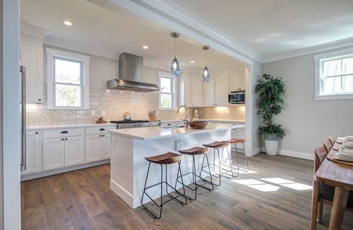 Seabrook House | Ocean-View Home- Chefs Kitchen, Private Hot Tub, Dog Friendly, Double Patio