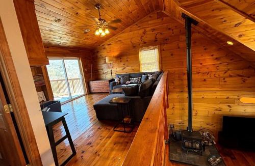 Rileyville House | Peaceful Log Cabin on Private Acres with Creek & Pond in Rileyville, Virginia