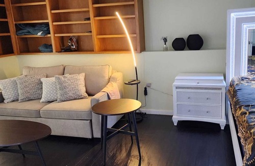 Worcester Bed & Breakfast | Private cozy room with private bathroom, kitchenette, French doors to the patio.