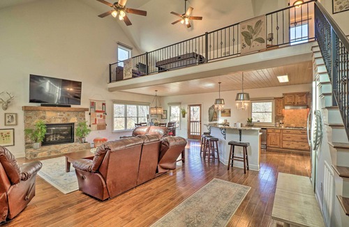 Heber Springs Cabin | Riverfront Heber Springs Home: Spacious Deck!