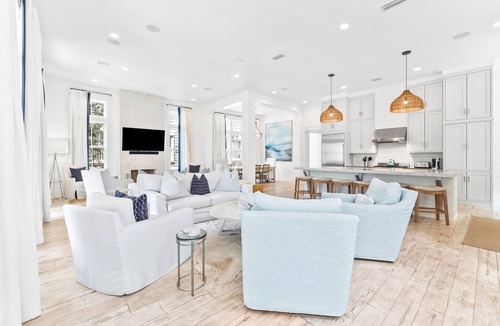 Watercolor House | 'sapphire Sunset" 6br/6.5bth + 6 Seater Golf Cart In The Lake District Of Watercolor 6 Bedroom Home by RedAwning