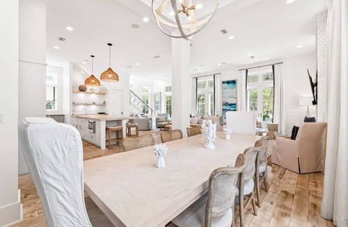 Watercolor House | 'sapphire Sunset" 6br/6.5bth + 6 Seater Golf Cart In The Lake District Of Watercolor 6 Bedroom Home by RedAwning