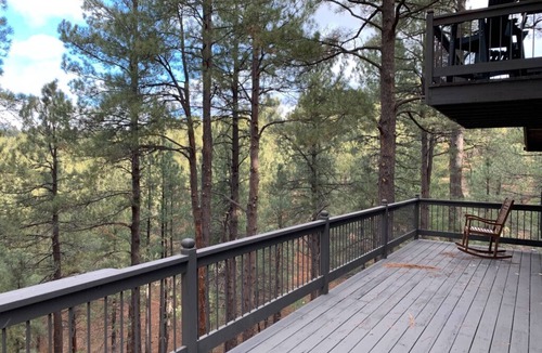 Kachina Village House | Sarah's Sanctuary Mountain Pines - 4 Gorgeous Deck Views of the Forest. HOT TUB!