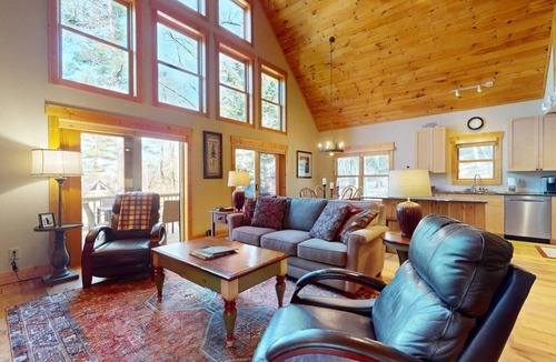 Wildwood Mountain Cabin | Screened Porch With Indoor Wood Burning Fireplace | Creekview Cabin