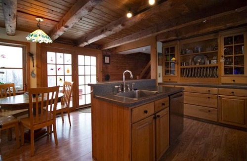 Hyde Park House | Secluded 3-bedroom log home on VT state park, secluded, 4-season lake setting.