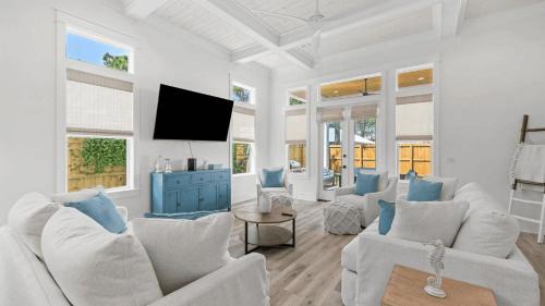 San Juan House | Sleeps 34 2 Homes Private Pools Firepit Golf Cart Walk to Beach Seagrove San Juan by AvantStay