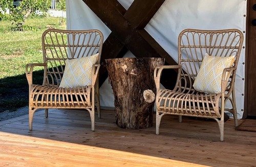 Burt County RV Rental | Spacious Tented Cabin Perfect for a Family of Four in Tekamah, Nebraska