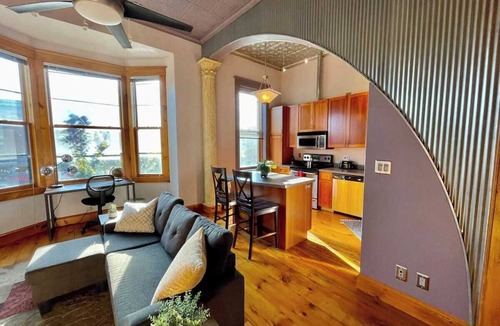 Cedar Falls Community Main Street Apartment | Studio Loft Above Main Street Cedar Falls! Free Downtown Parking!