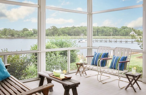 Rock Hall House | Stunning Waterfront Home, long pier, pool, featured in Conde Nast Traveler
