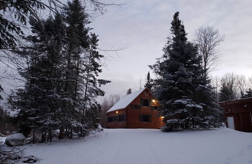 Victory Cabin | VT Log Cabin,NEK,St. J,Snowmobiling, East Burke, Mountain Bike,Pond View