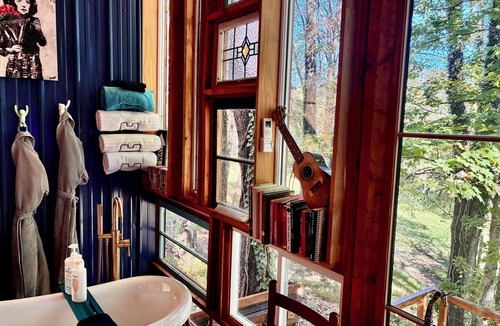 Doyle Apartment | Wall of Windows Treehouse #Treehouse #Love #Escape#Love#Getaway