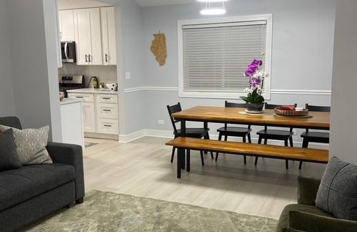 Arlington Heights House | Your Own Private Spa Near Chicago Barrel Sauna + Saltwater Hot Tub Sleeps 10