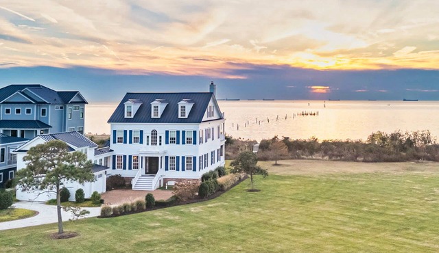 Beachfront Estate with Multi-Level Decks, Bay Creek
